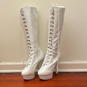 Pleaser Delight 1023 Lace-Up Platform Boots sz 8